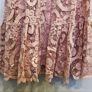 Nanette Lepore Dresses - Nanette Lepore Blush Lace Belted Fit & Flare Dress Nanette Lepore Dresses - Nanette Lepore Blush Lace Belted Fit & Flare Dress
